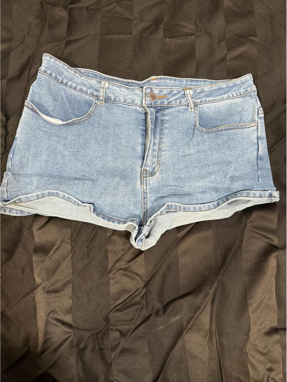 Light Blue Denim Shorts by Blanc Clothing